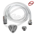 شیلنگ حمام و سرویس بهداشتی روما سفید کروم